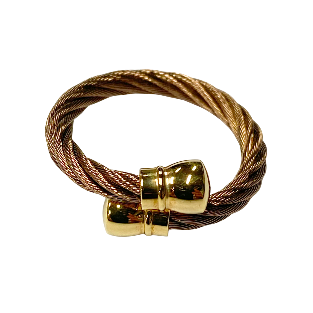 Anillo Charriol Colección CELTIC® RING BOURSE Bronce Puntas Chapada en Oro