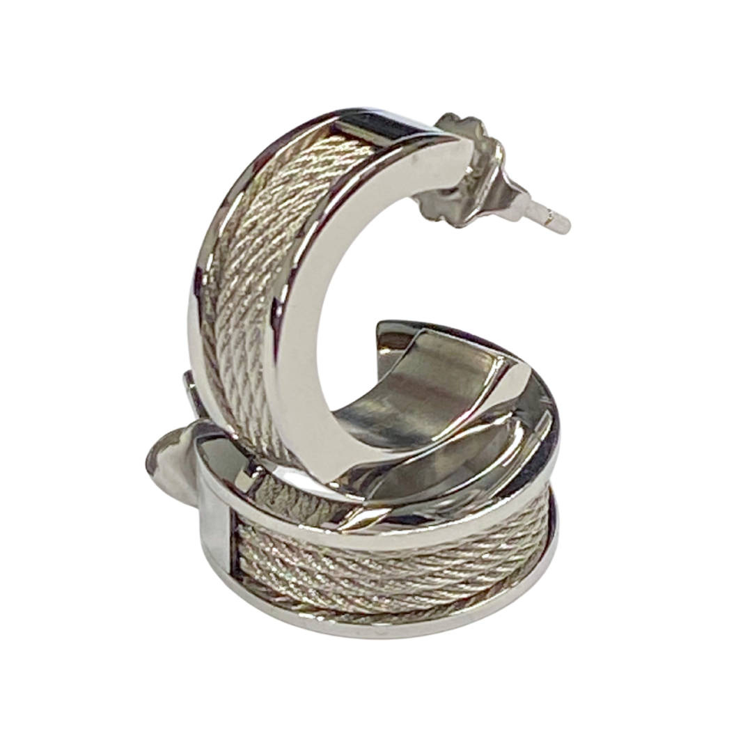 Aretes Charriol Colección FOREVER™ ICON EARRINGS Acero