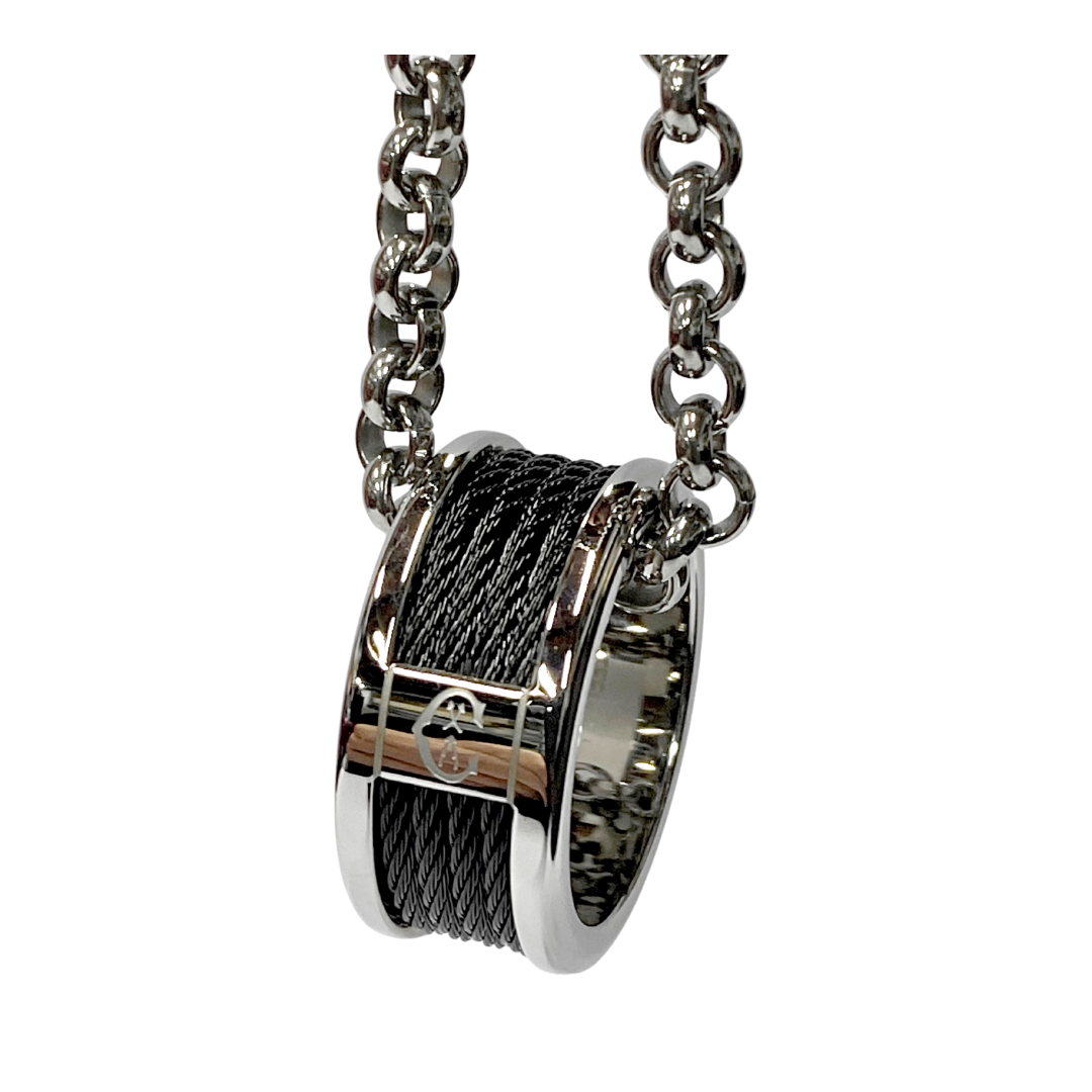 Collar Charriol Colección FOREVER™ ICON NECKLACE Acero PVD Negro