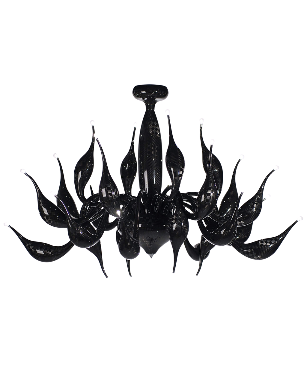 Lámpara de araña de fibra de carbono LU MURANO