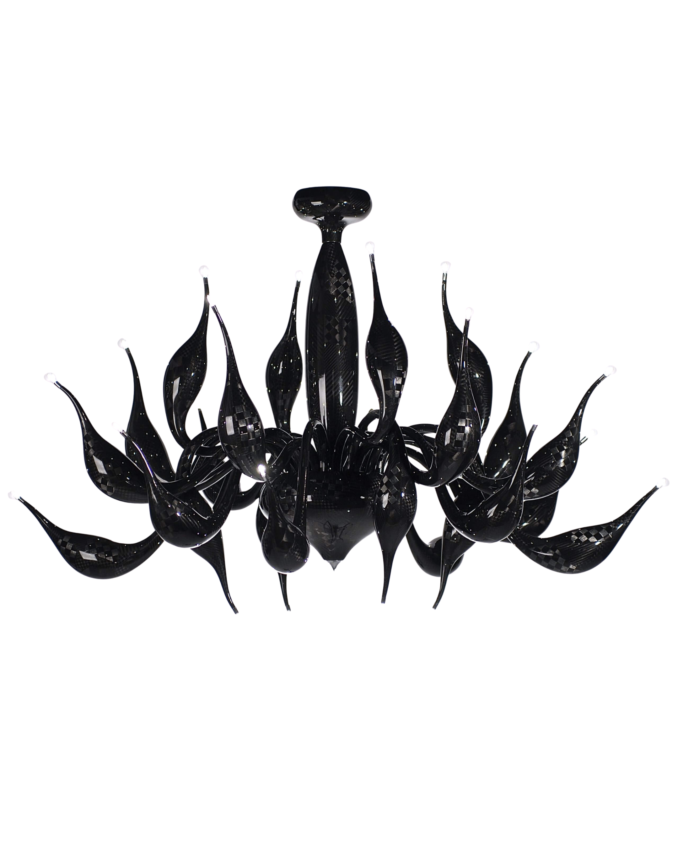 Lámpara de araña de fibra de carbono LU MURANO